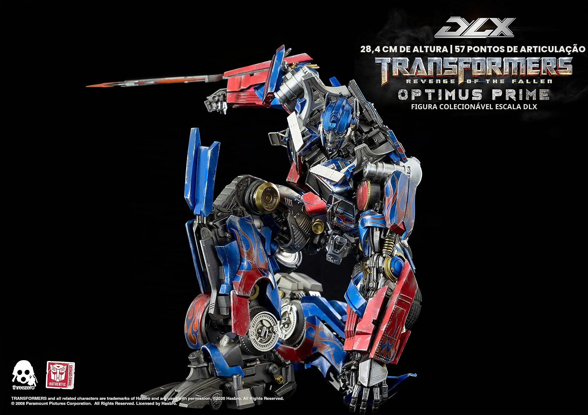 ThreeZero - Boneco Transformers Rotf Optimus Prime Deluxe Scale